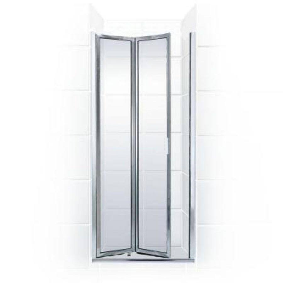Framed Bi-Fold Double Hinge Shower Door in Clear Glass, 20x22 x 66 W249742