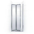 Framed Bi-Fold Double Hinge Shower Door in Clear Glass, 20x22 x 66 W249742