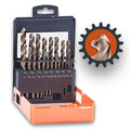 21PCS HSS Cobalt Drill Bits Set 1/16 to 3/8 Three Flute Y3145