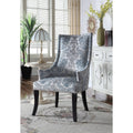 Teal Grey Fabric Accent Chair O501670