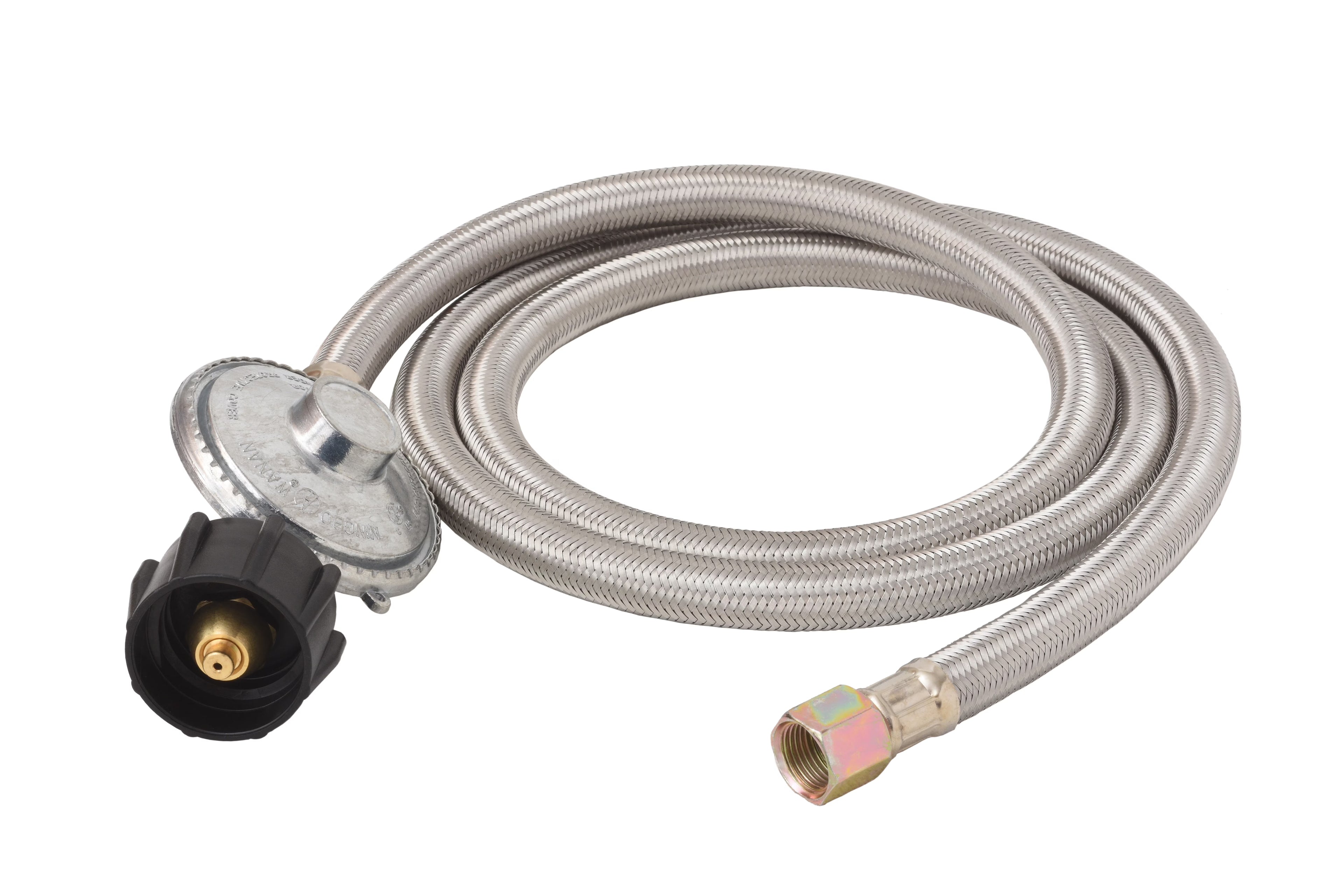 5 ft Stainless Steel Propane Adapter Hose with Regulator T829