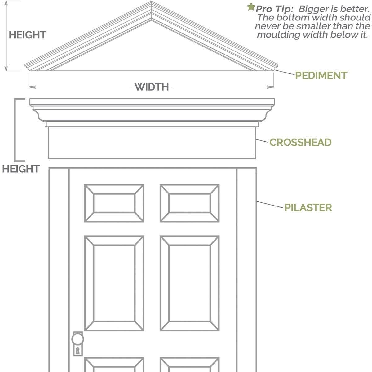 10x22W x 82x22H x 2x22P Flat Panel PVC Pilaster with Capital and Base (Pair) X741