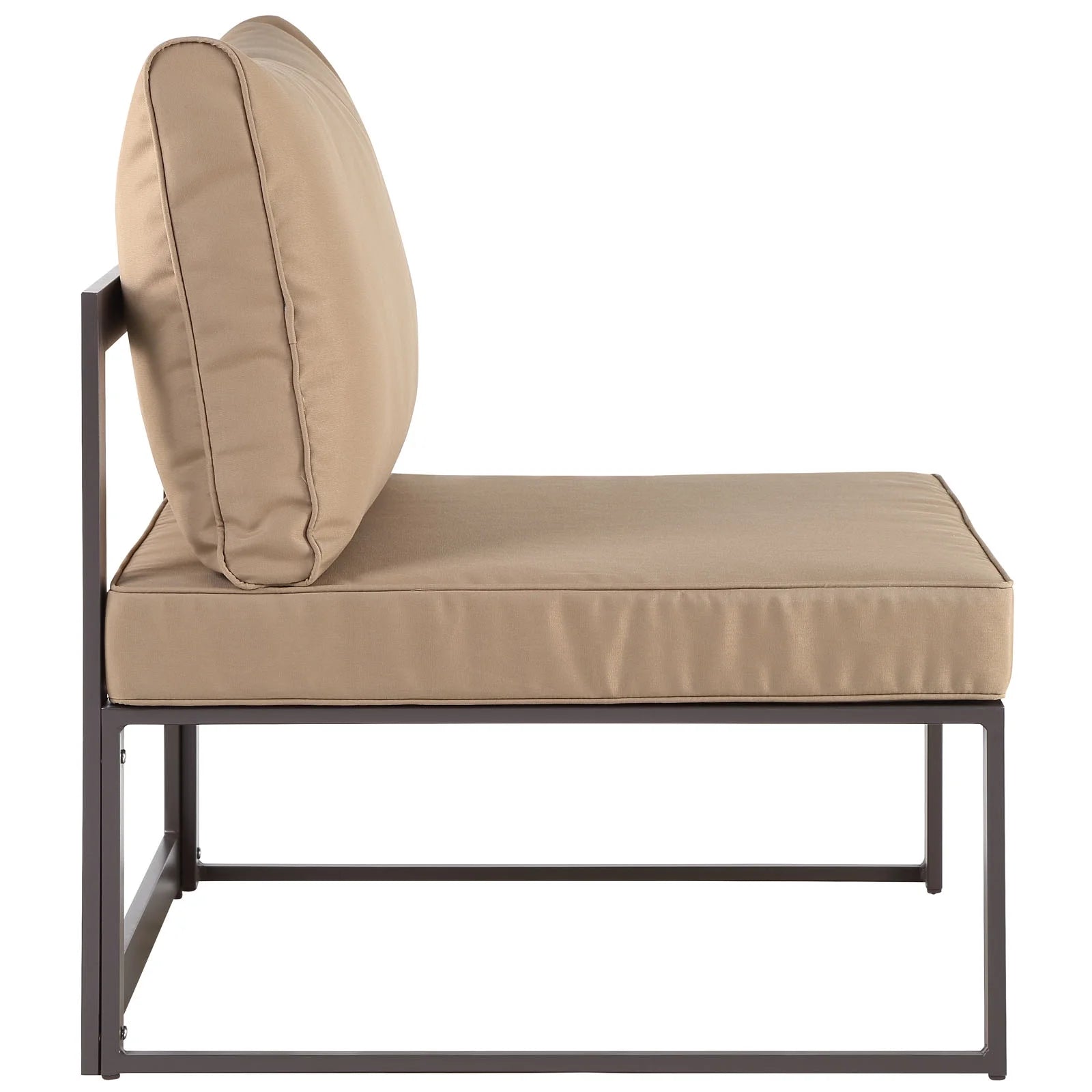 Brown Mocha Armless Outdoor Patio Chair H897669