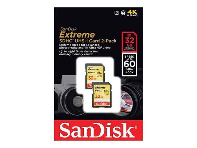 32 GB SDHC Memory Card UHS-3 Pack of 2 O45837