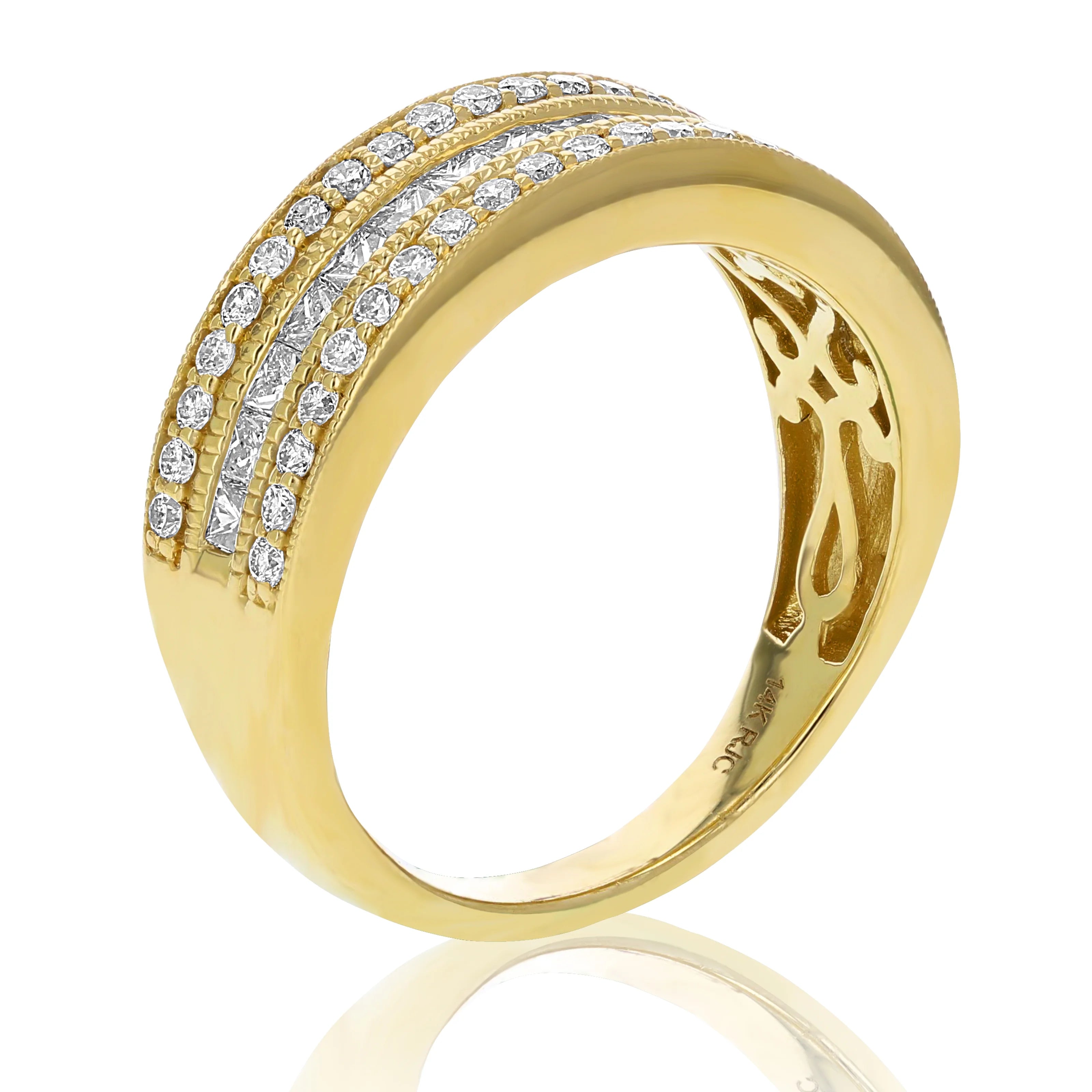 14K Yellow Gold Diamond Wedding Band S401537