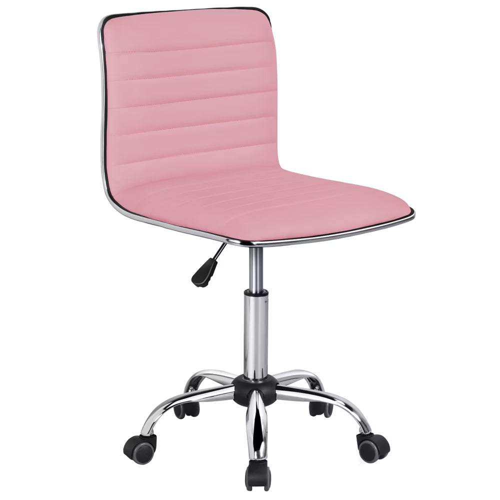 Pink Swivel Task Chair with Adjustable Height Q725751