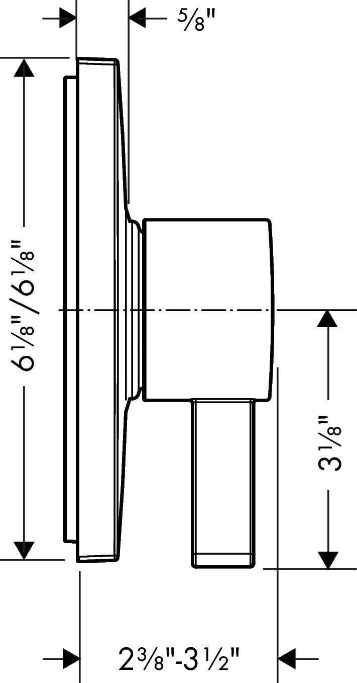 Matte White Shower Valve Trim B422757