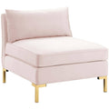 Pink Performance Velvet Armless Chair K6900