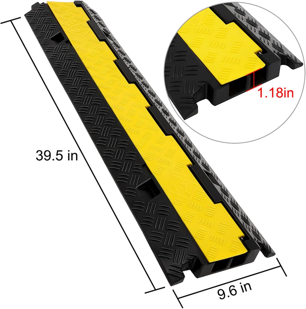 3 Pack Heavy Duty Rubber Cable Protector Ramp L2066
