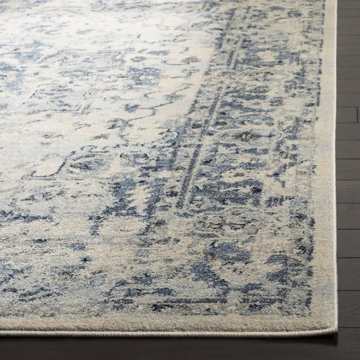 Ivory Navy 10 x 14 Rug P8301