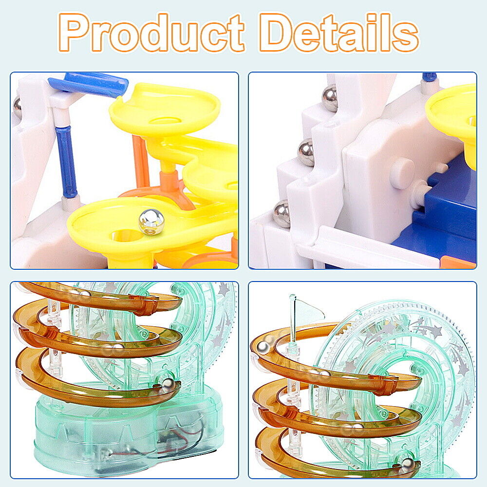 Transparent Track DIY Assembled Roller Coaster Toy O585