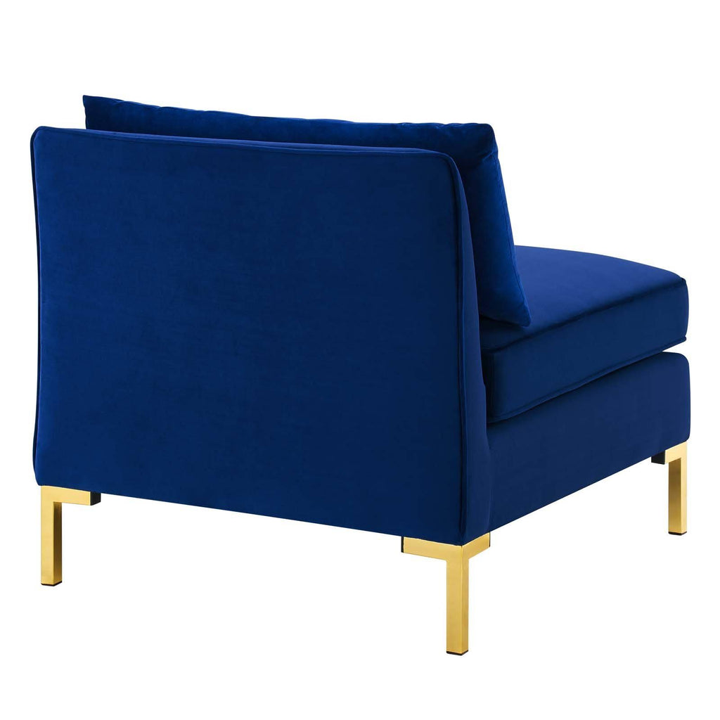 Pink Performance Velvet Armless Chair K6900