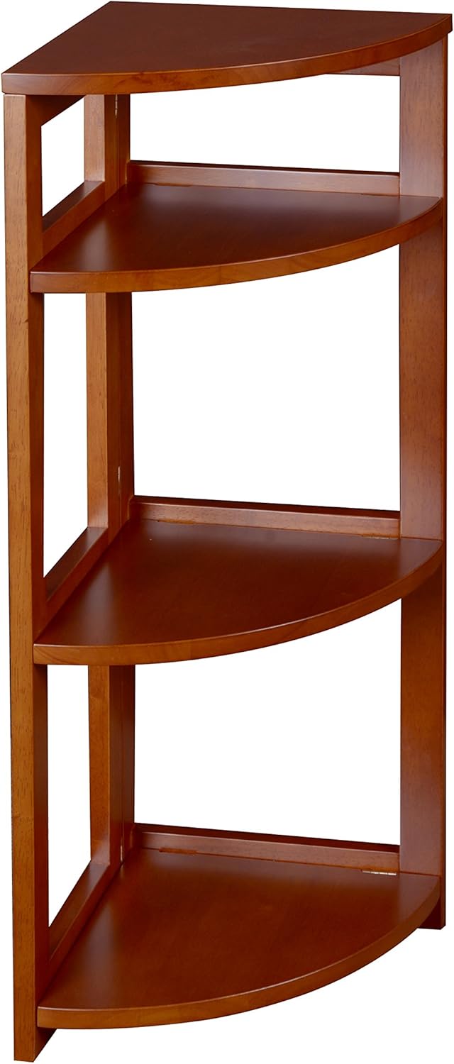 Golden Oak Corner Folding Bookcase P331