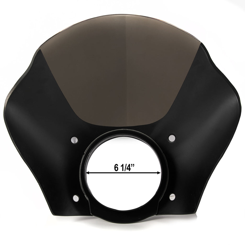 Black & Smoke Quarter Fairing Windshield Kit with Fork Mounting Hardware V3001
