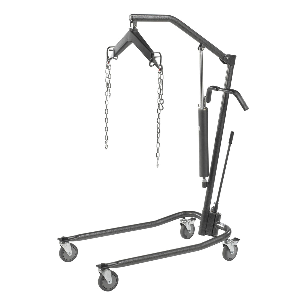 Hydraulic Patient Lift with Six Point Cradle, 5x22 Casters, Silver Vein O72245
