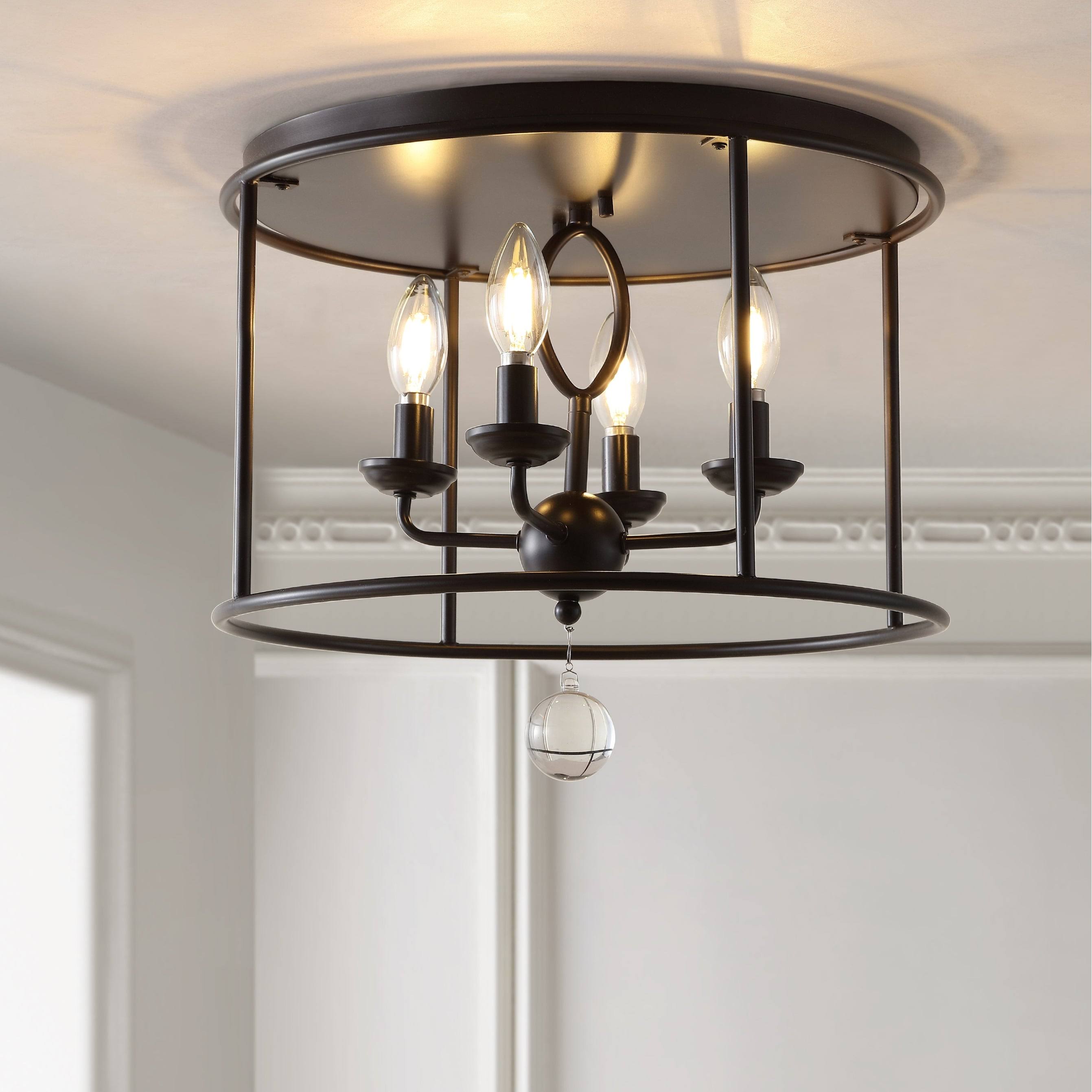 Oil Rubbed Bronze Metal LED Flush Mount A2886