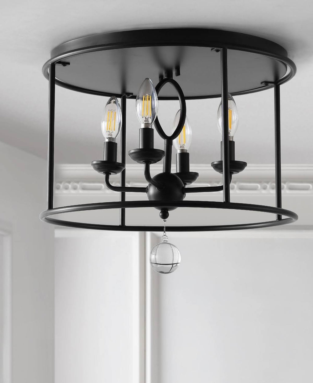 Oil Rubbed Bronze Metal LED Flush Mount A2886