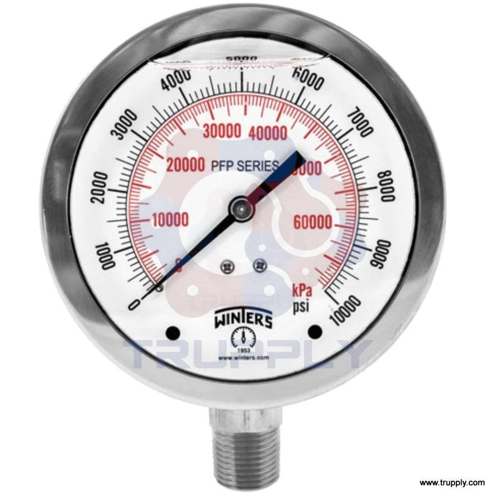 4 in Dial 1/4 BTM Stainless Steel Pressure Gauge M165717