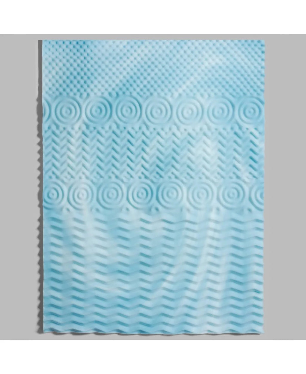 Twin XL 5-Zone Orthopedic Foam Mattress Topper Blue Y173286