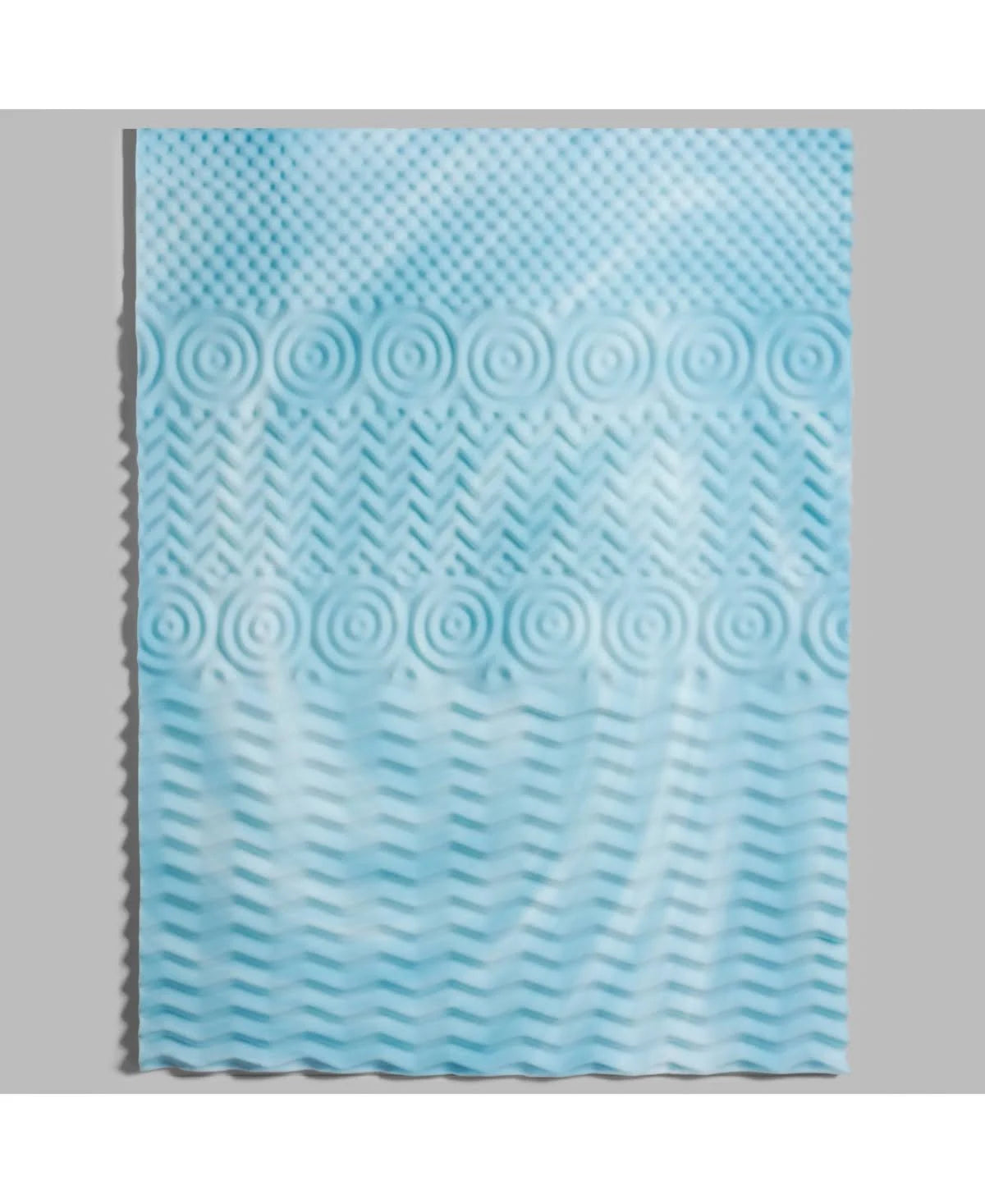 Twin XL 5-Zone Orthopedic Foam Mattress Topper Blue Y173286