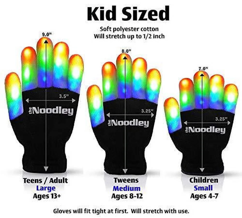 Purple LED Light Gloves and Beanie Hat Set Q4959