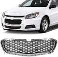 Front Center Grille With Chrome Molding Black Plastic Pack of 2 S161350