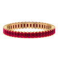 14K Yellow Gold Lab Created Ruby Eternity Ring, 2.75 CT, US 4.50 S275887