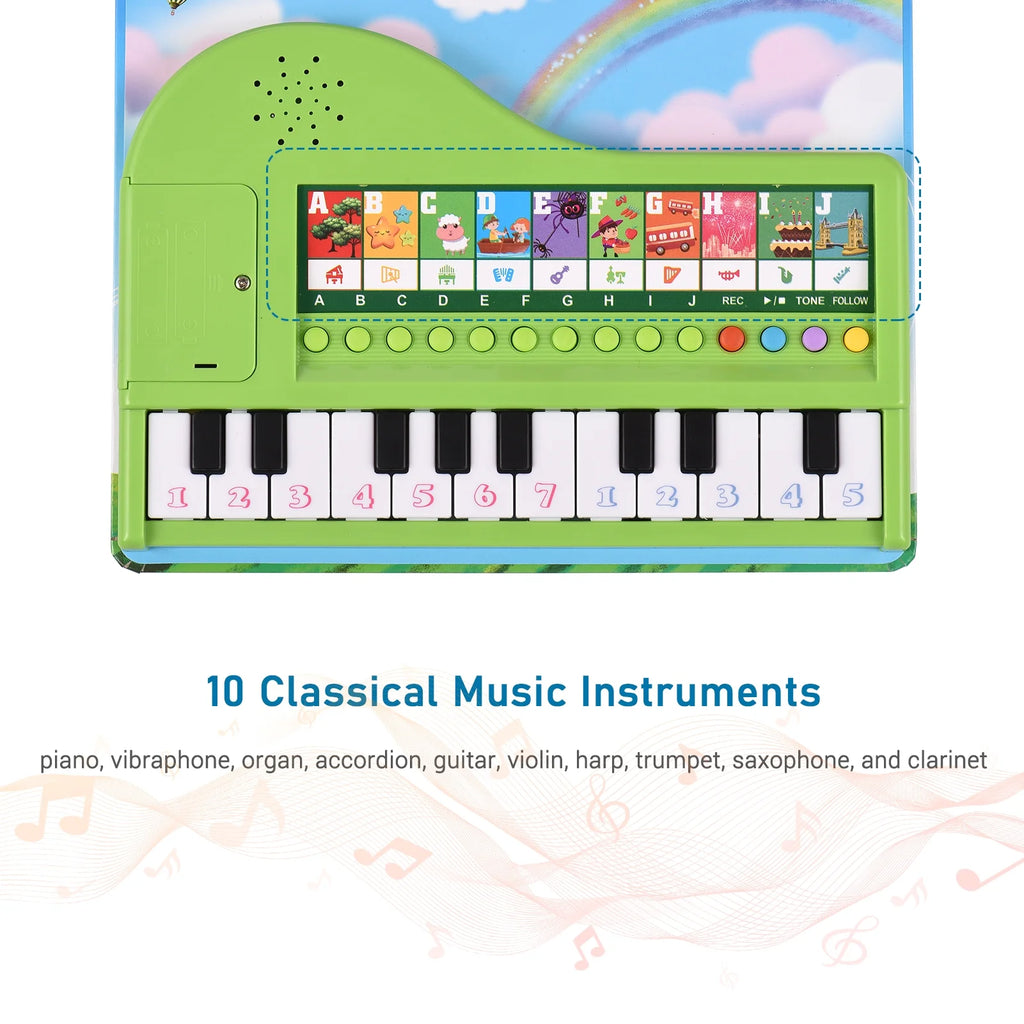 20-Key Electronic Piano Book with Built-In Keyboard L7582