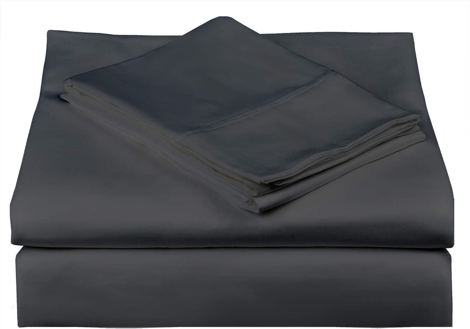 4pc California King Dark Grey 100% Cotton Deep Pocket Sheet Set C8864