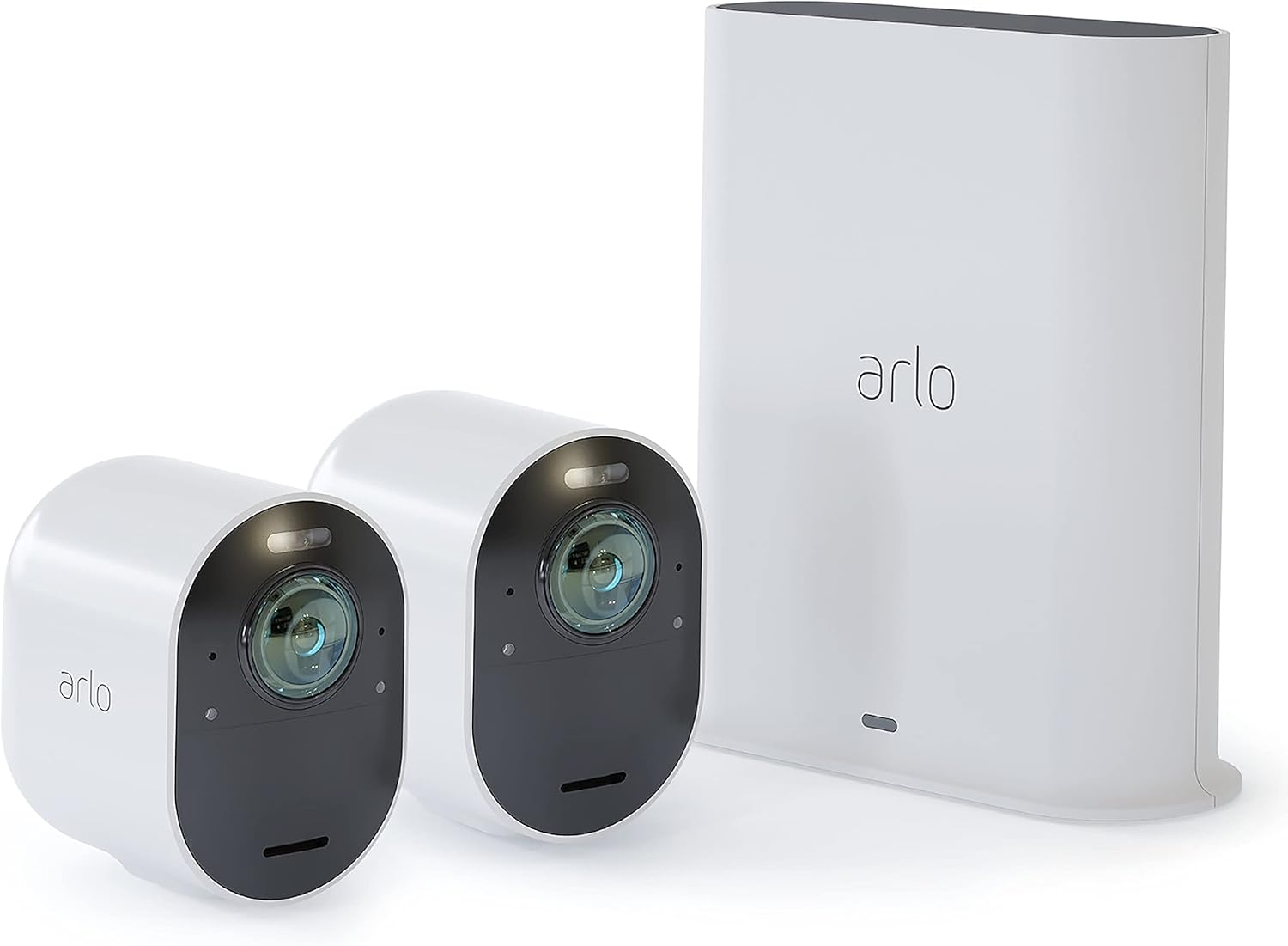 White Wireless 2 Camera Security System with 4K Video E15253