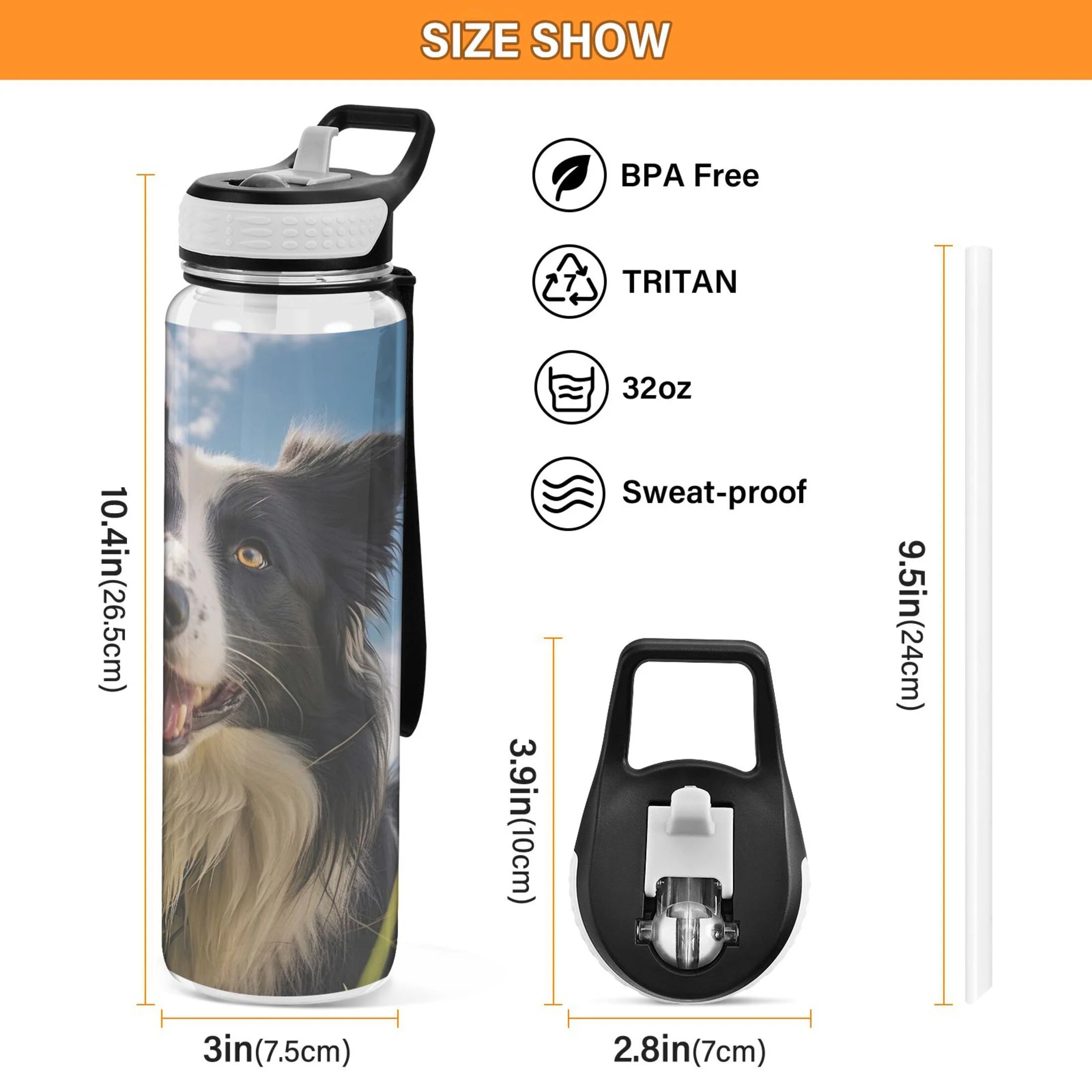 32oz Tritan Leakproof Sports Bottle C72676