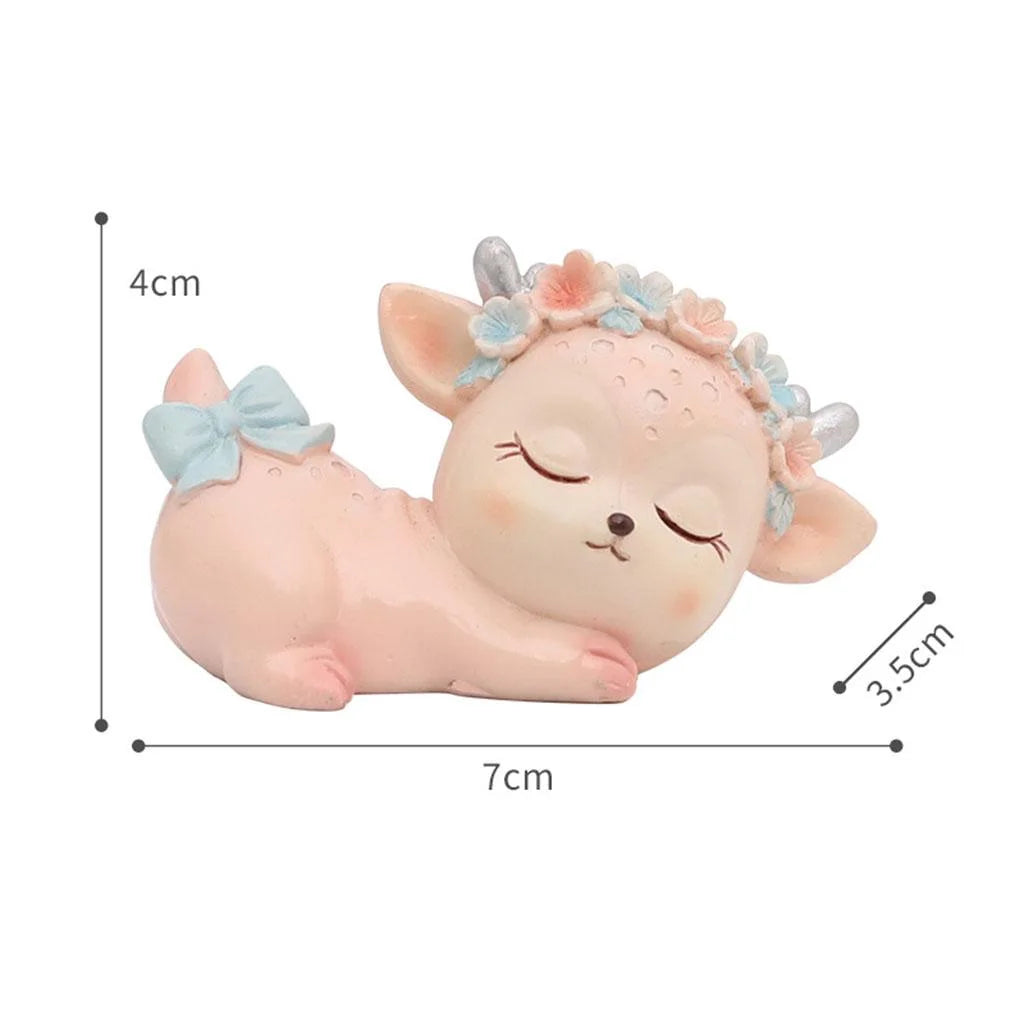 Resin Miniature Fawn Baby Deer Figurines X8280