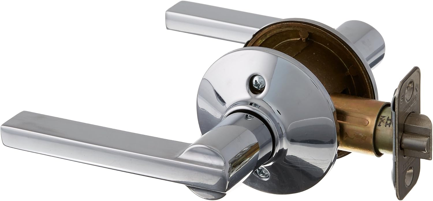 Bright Chrome Storeroom Door Lever Set, Pack of 2 K45139