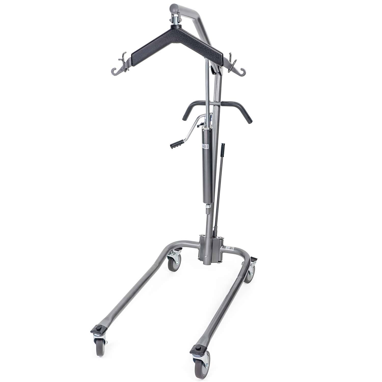 Hydraulic Patient Lift with Six Point Cradle, 5x22 Casters, Silver Vein O72245