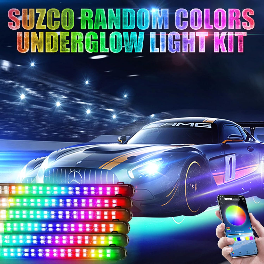 6PCS 216-LEDs Double-Row Neon Underbody LED Strips Kit with APP IP68 12V C78149