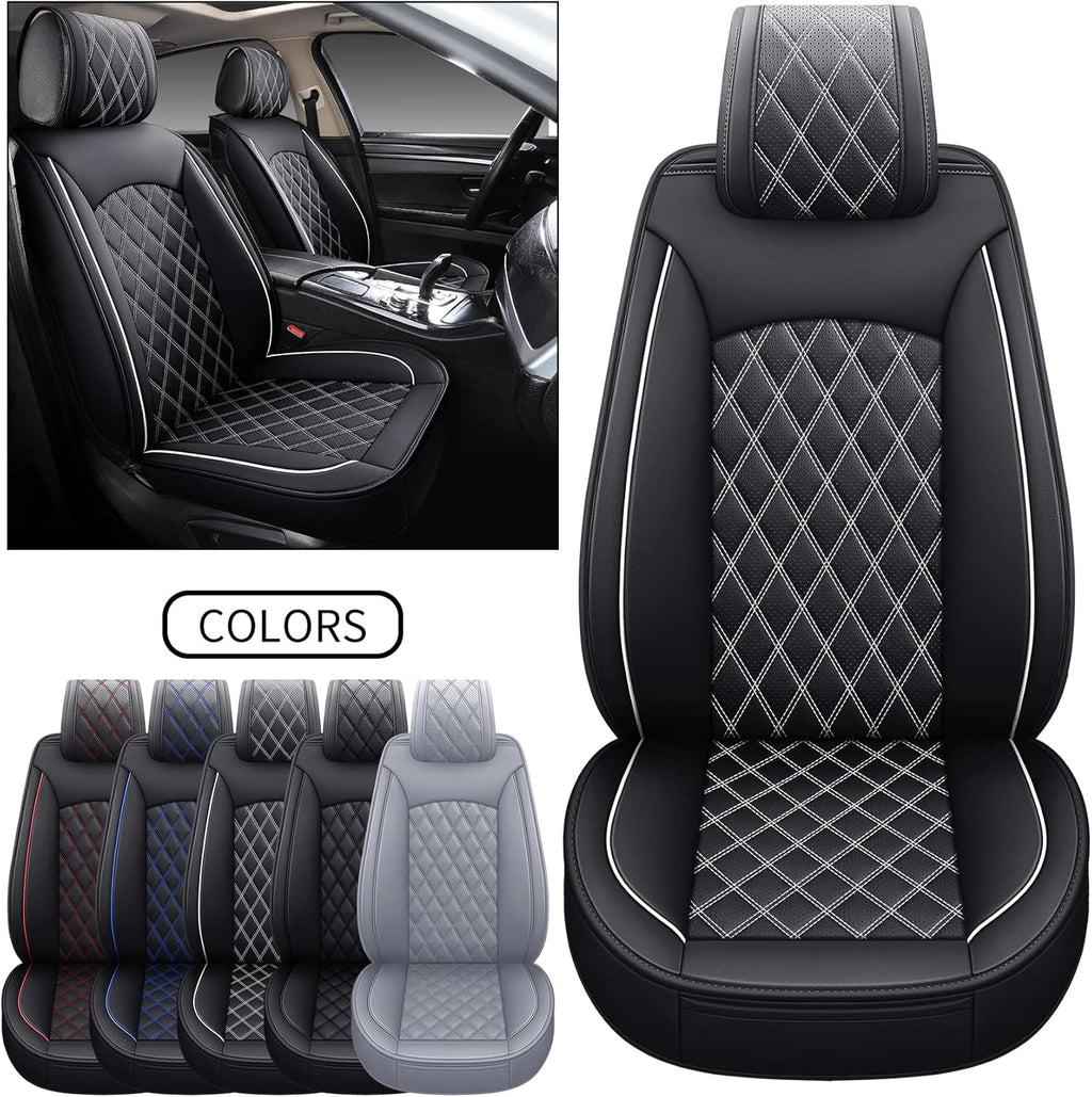 Black Faux Leather Full Set Seat Covers Z45095