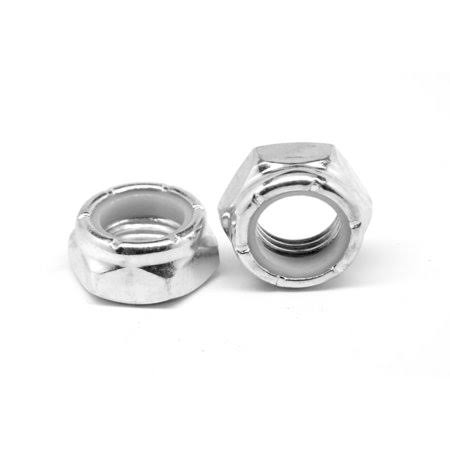 1 1/4 inch-7 Coarse Thread Nyloc Thin Low Carbon Steel Zinc Plated Pk 75 S760567