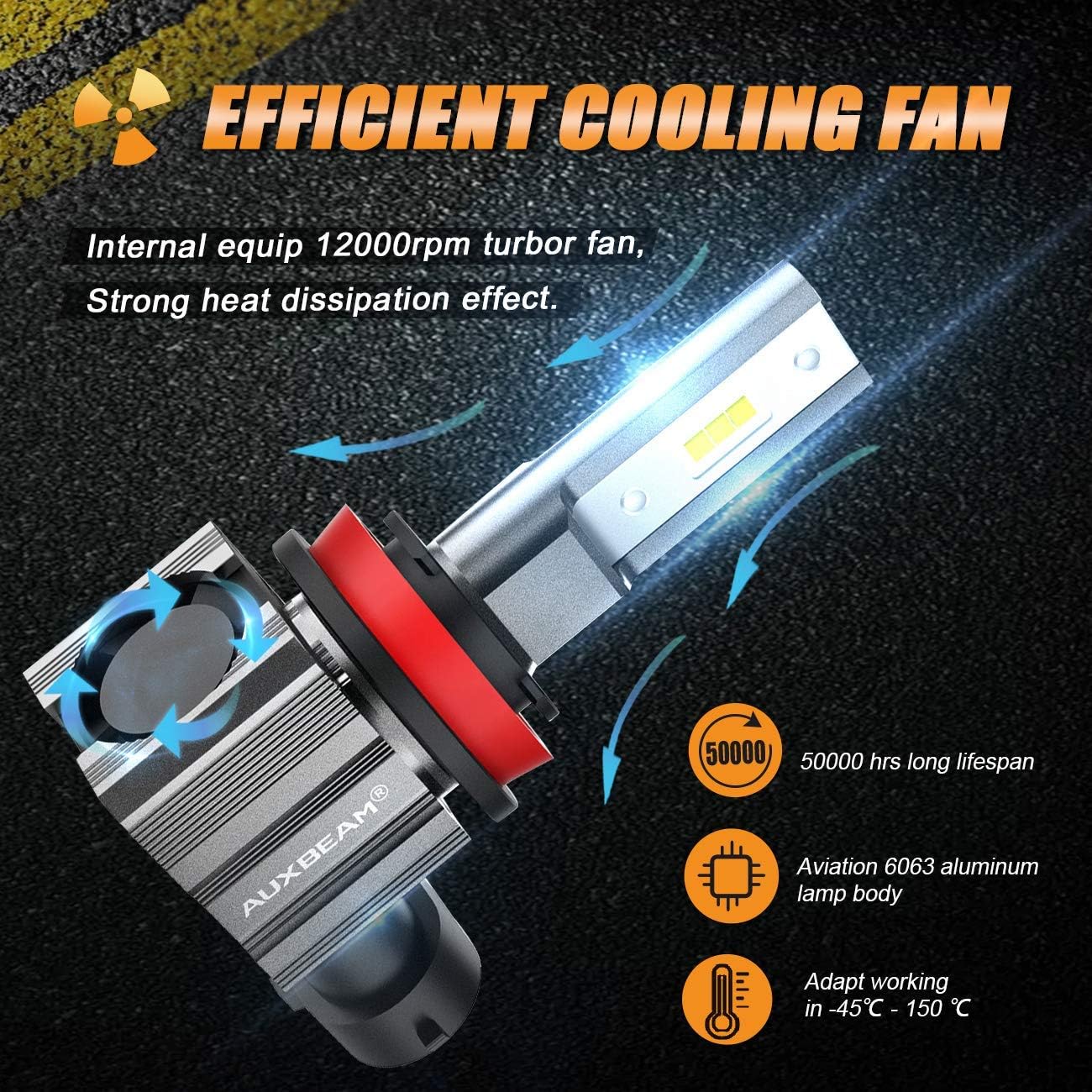 9005 H11 Combo LED Light Kit, 88W 24000lm 6500K, Halogen Bulb Replacement, Pack of 4 Z2379