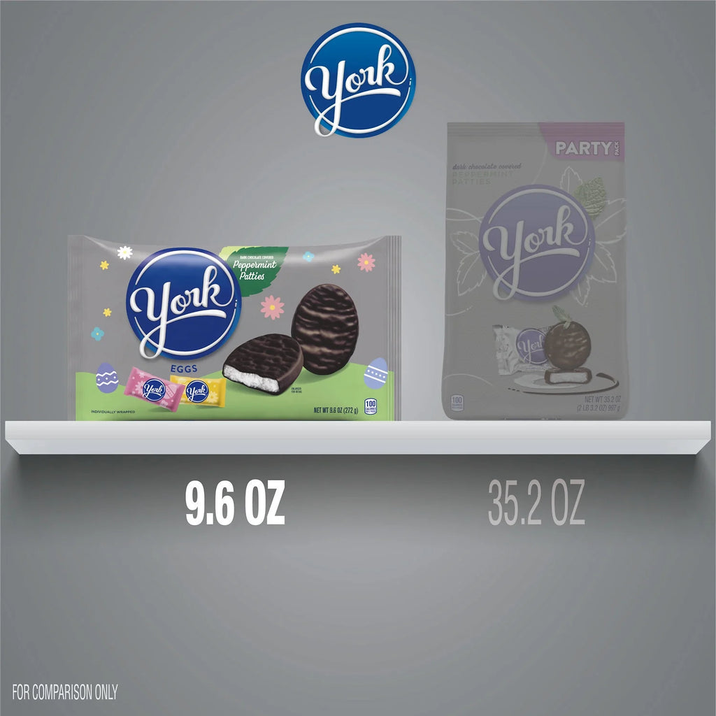 Dark Chocolate Peppermint Patties Eggs Candy, Bag 9.6 oz I624060