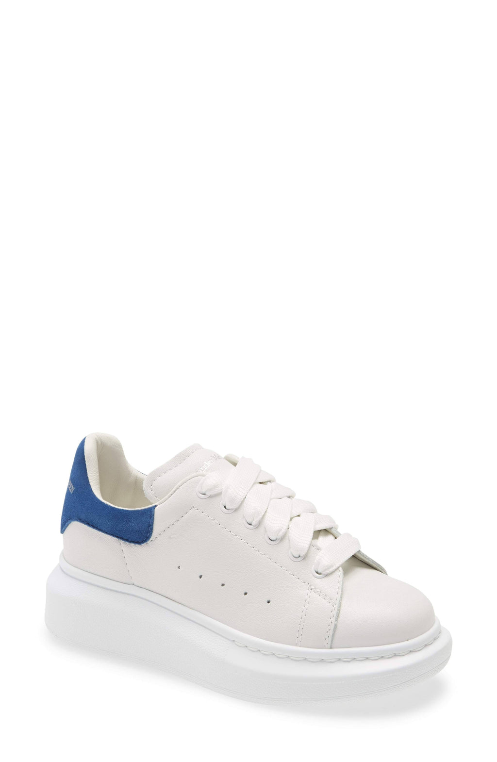 White Black Oversized Leather Trainers S9378