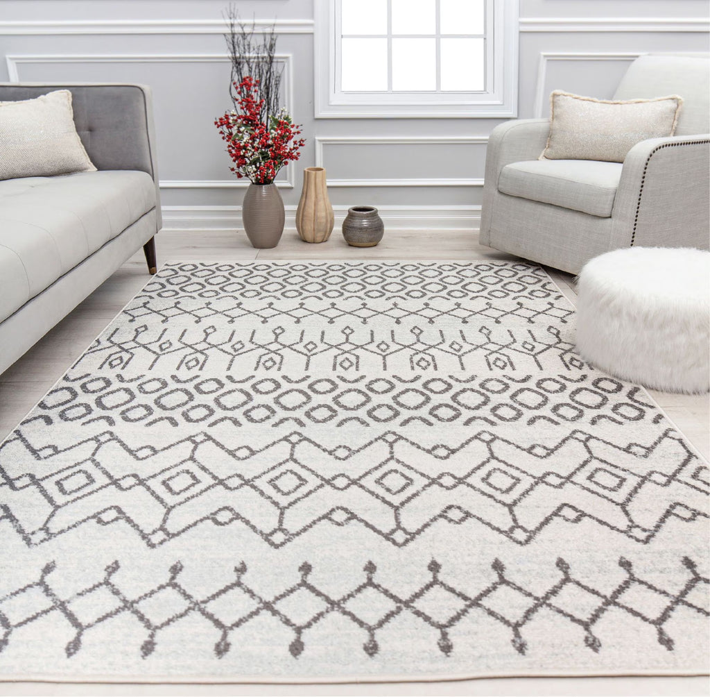 White Area Rug R824