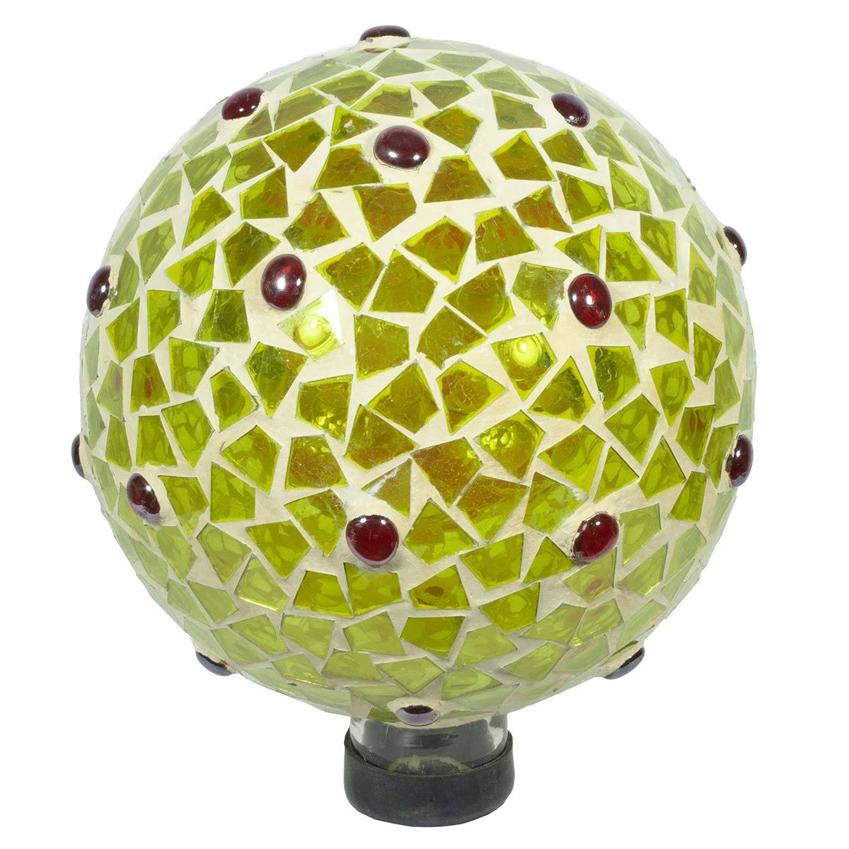 Mosaic Owl Gazing Globe Glass Z876