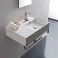 White Three Hole Bathroom Sink Z905