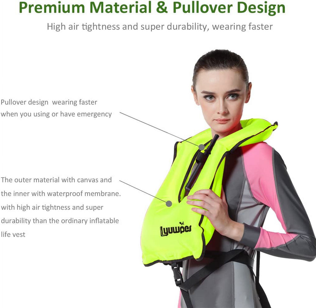Inflatable Snorkel Vest Snorkeling Jackets Load Up to 220 Ibs S718041