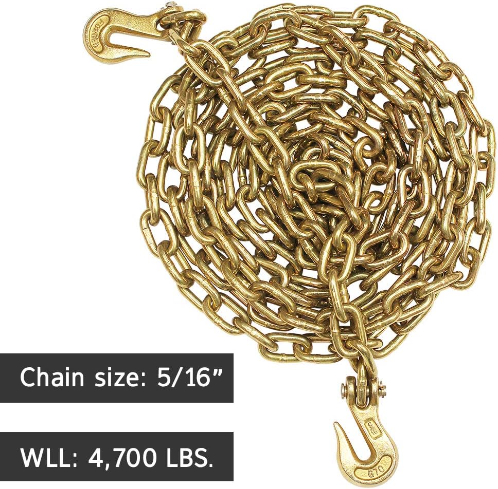 5/16 Inch Grade 70 Chains and Load Binders Kit with Corner Protectors M33501