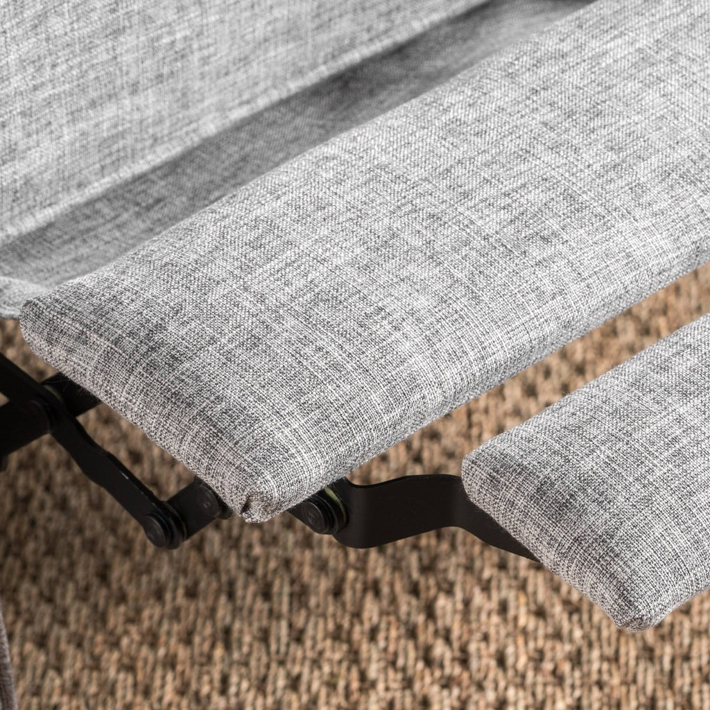 Fabric Recliner Set of 2 Light Grey Tweed Y770402