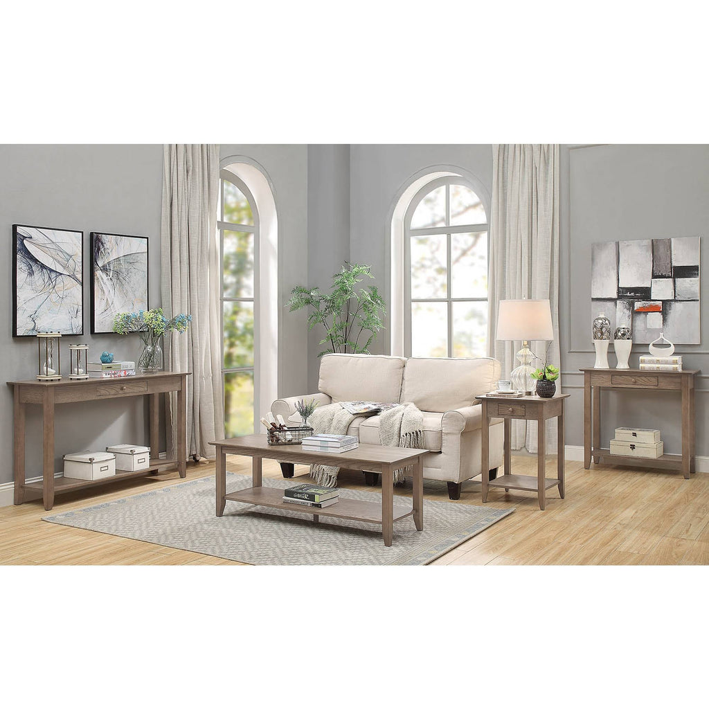 Driftwood End Table with Drawer/Shelf T3820