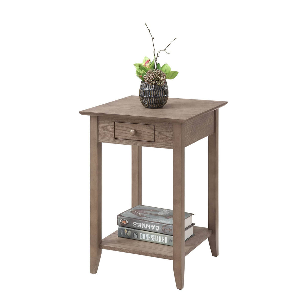 Driftwood End Table with Drawer/Shelf T3820