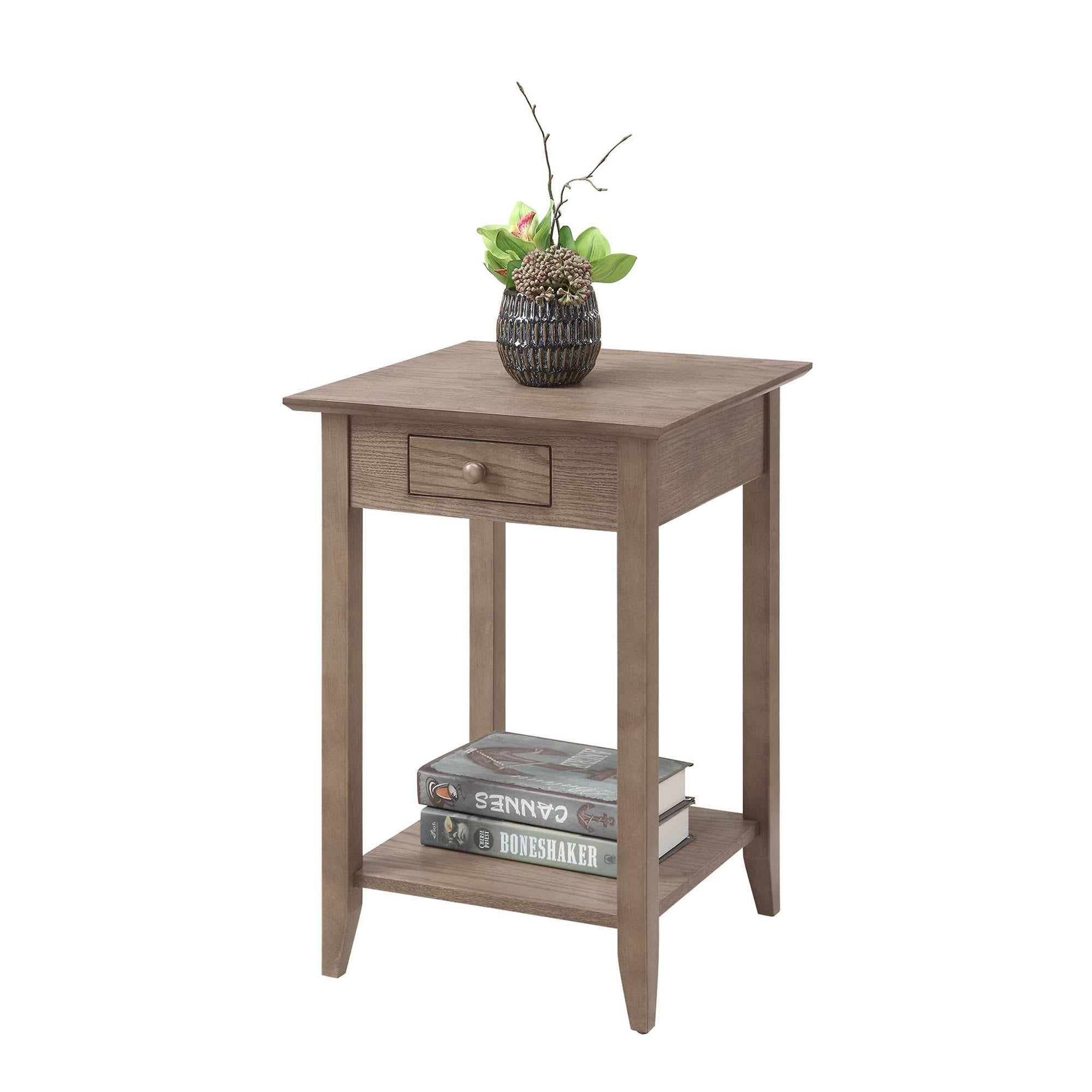 Driftwood End Table with Drawer/Shelf T3820