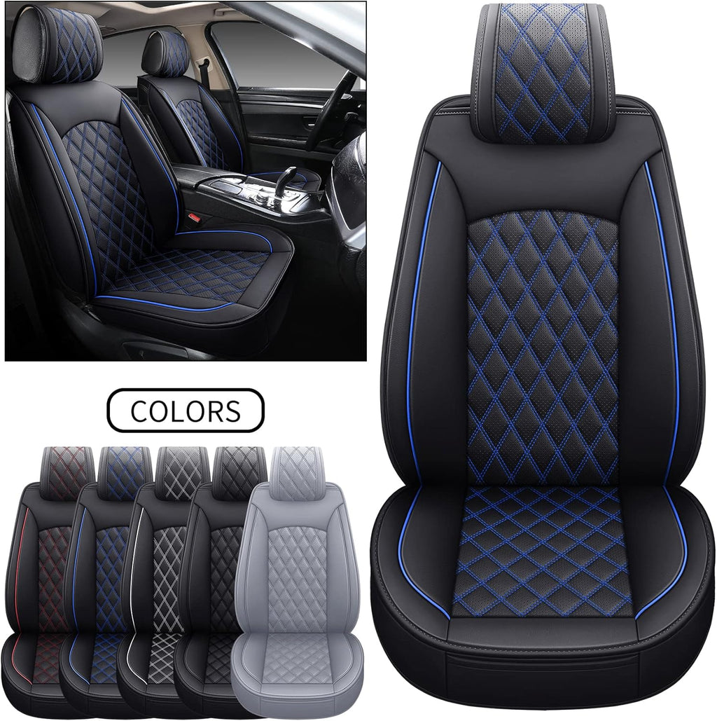 Black Faux Leather Full Set Seat Covers Z45095